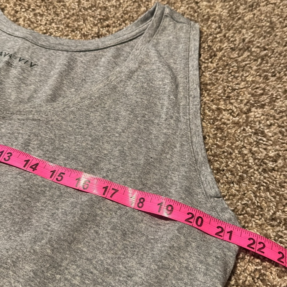 Ava & Viv relaxed fit gray scoop neck tank top (2X) - EUC! - Picture 7 of 8
